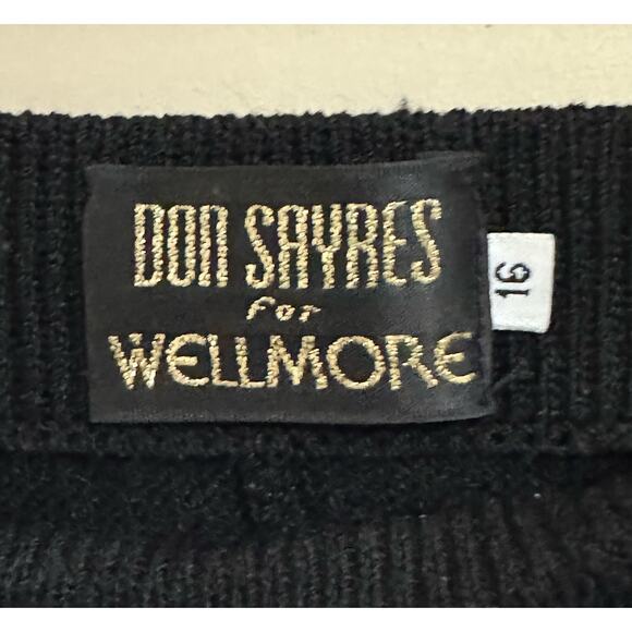 Don Sayres for Wellmore Knit Pants Women's 16 Black Pockets Wool Blend USA Vtg - Picture 3 of 6